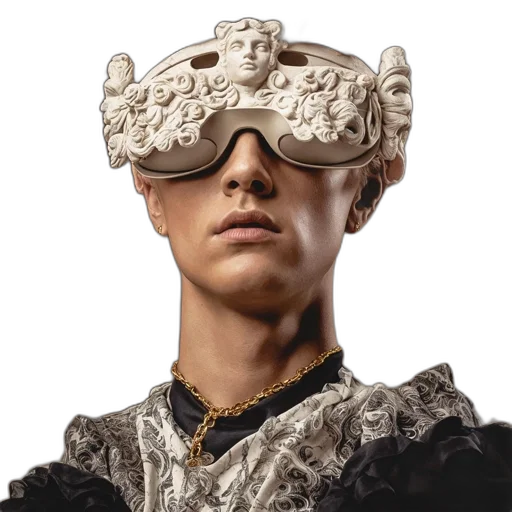 mask, face, crown, jewelry transparent PNG cut-out