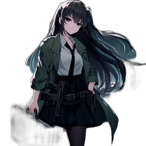 jacket, staff, weapon, dress transparent PNG cut-out