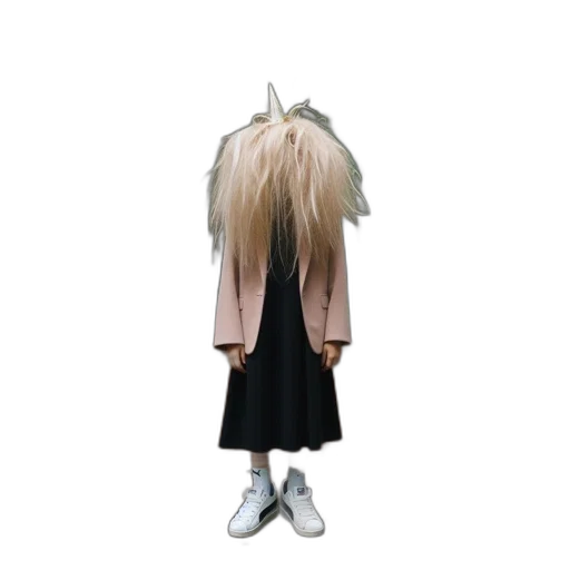 jacket, hair, dress, hat transparent PNG cut-out