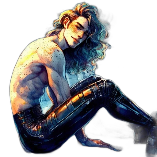 comic book art, cyberpunk, fantasy art, concept art transparent PNG cut-out