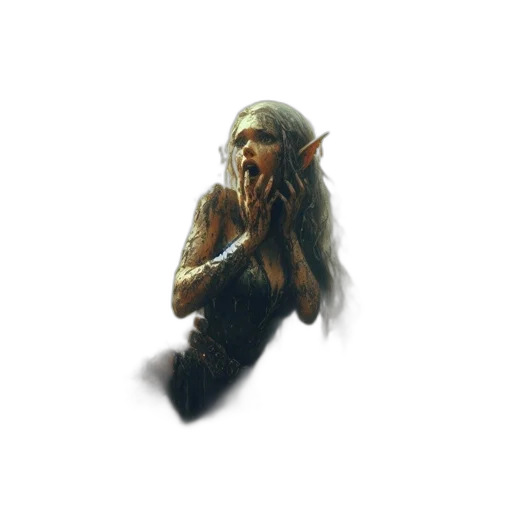 creature, dragon, staff, face transparent PNG cut-out