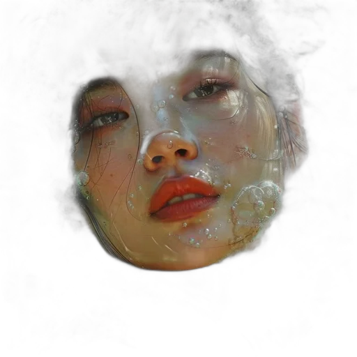 face, mask, creature, hair transparent PNG cut-out
