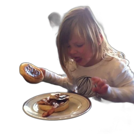 food, photorealistic, young, girl transparent PNG cut-out