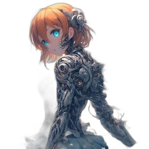 robot, dress, weapon, sword transparent PNG cut-out
