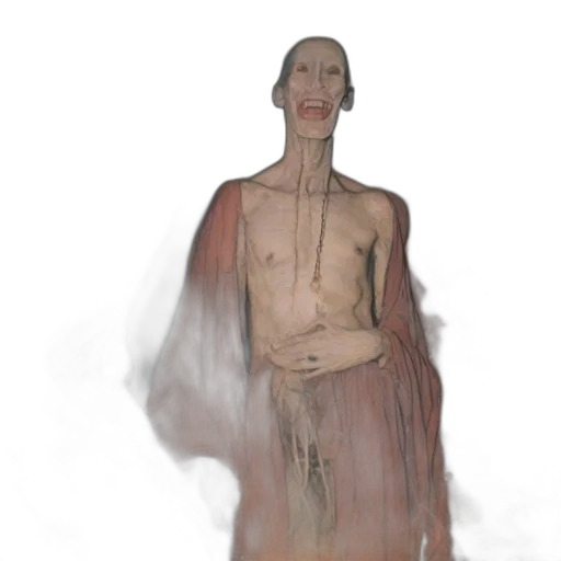 dress, staff, creature, face transparent PNG cut-out