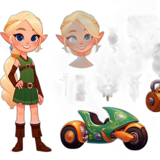 concept art, fantasy art, 3d render, pixel art transparent PNG cut-out