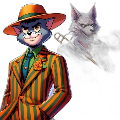 animal, hat, concept art, comic book art transparent PNG cut-out