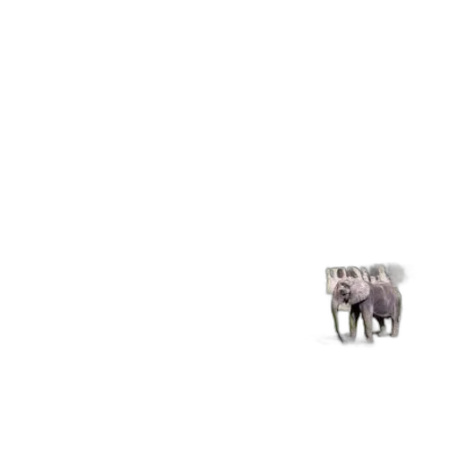 animal, creature, elephant, stands transparent PNG cut-out
