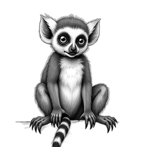 animal, creature, staff, pencil sketch transparent PNG cut-out