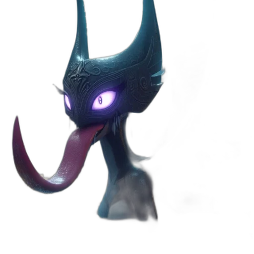 dragon, mask, creature, staff transparent PNG cut-out