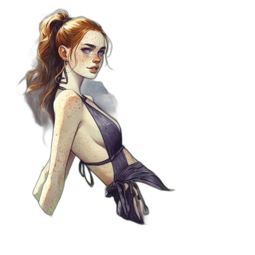 dress, staff, jewelry, mask transparent PNG cut-out