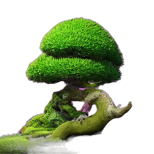 tree, creature, hat, staff transparent PNG cut-out