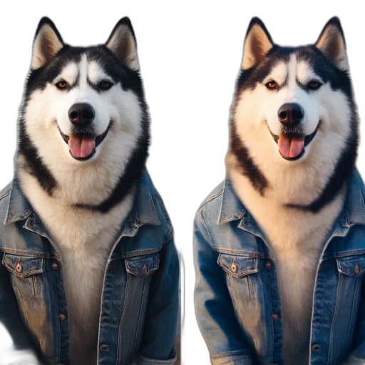 jacket, animal, face, creature transparent PNG cut-out