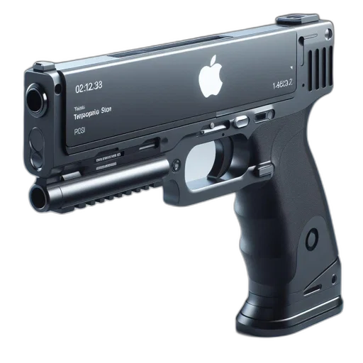 weapon, 3d render, unconventional, firearm transparent PNG cut-out