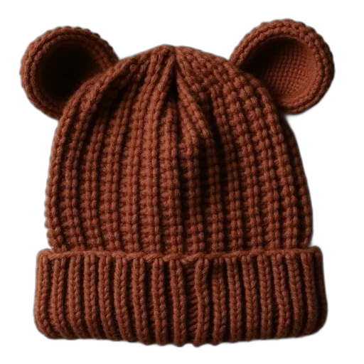 hat, crown, knitted, brown transparent PNG cut-out