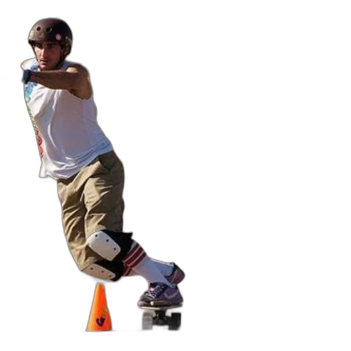 car, photorealistic, skateboarder, navigates transparent PNG cut-out