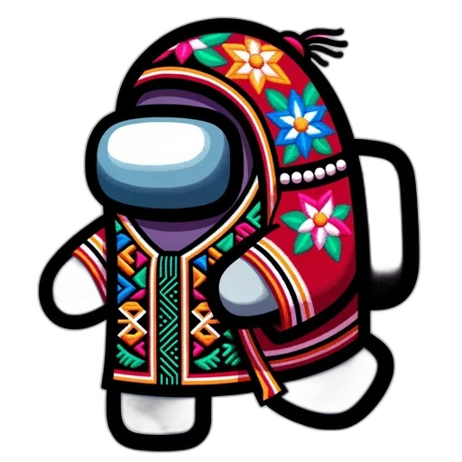 robot, mask, jacket, staff transparent PNG cut-out