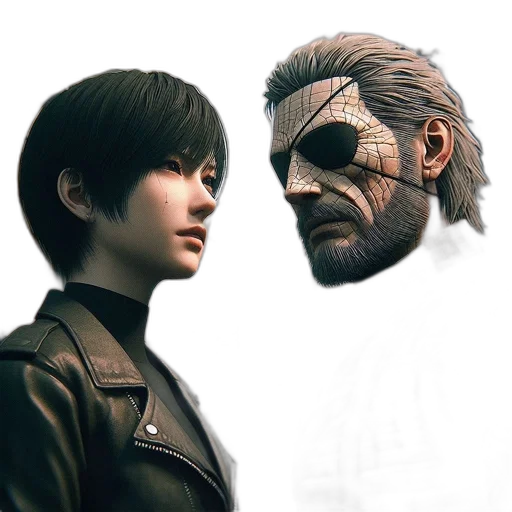 mask, face, jacket, concept art transparent PNG cut-out