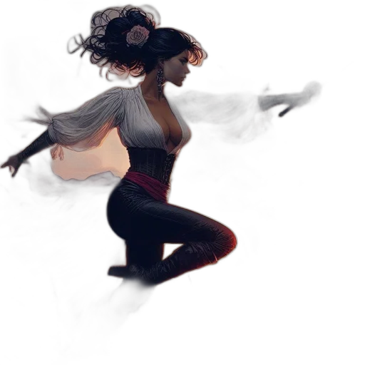 dress, concept art, fantasy art, comic book art transparent PNG cut-out