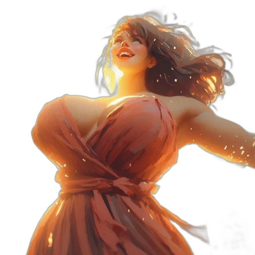dress, concept art, photorealistic, comic book art transparent PNG cut-out