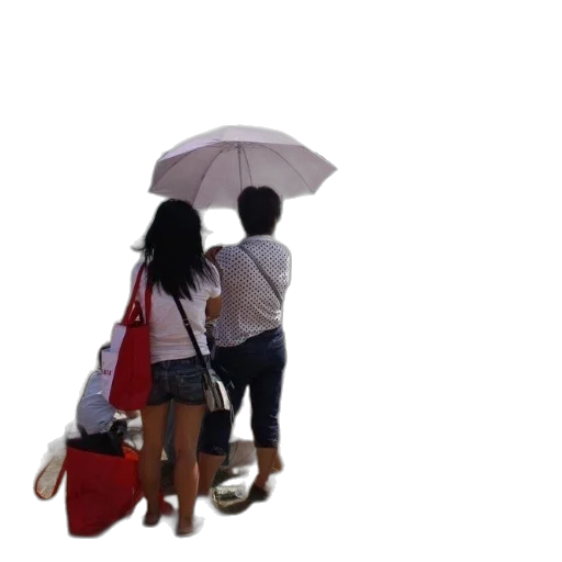 umbrella, jacket, staff, 3d render transparent PNG cut-out