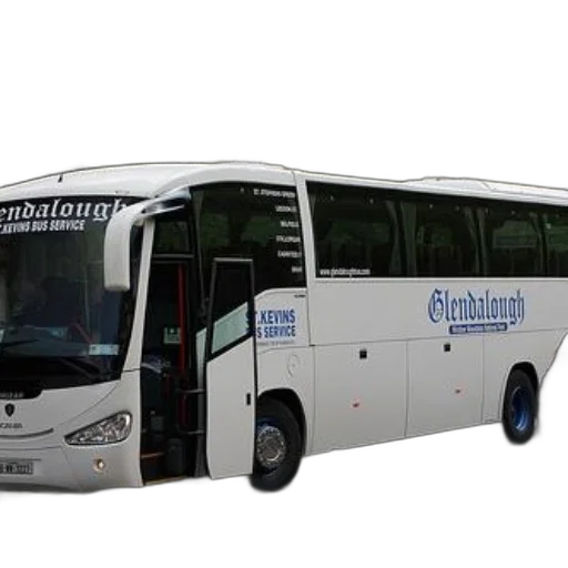 3d render, photorealistic, white, bus transparent PNG cut-out