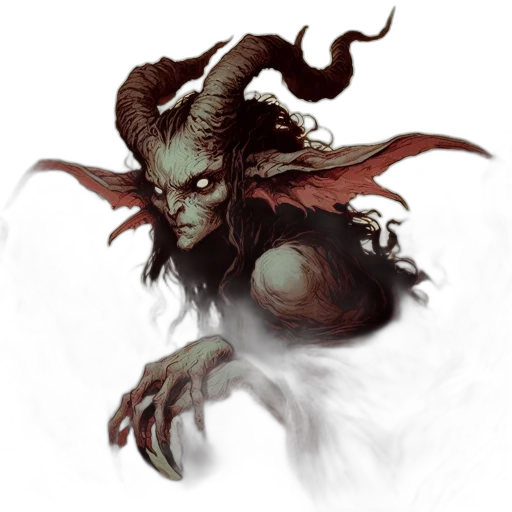 creature, dragon, mask, staff transparent PNG cut-out