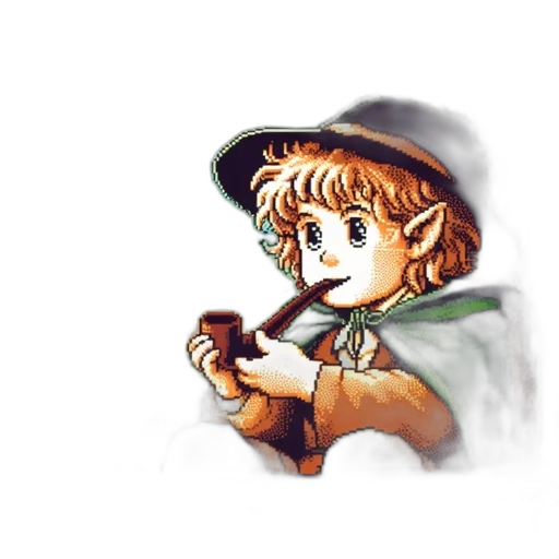 hat, staff, face, weapon transparent PNG cut-out