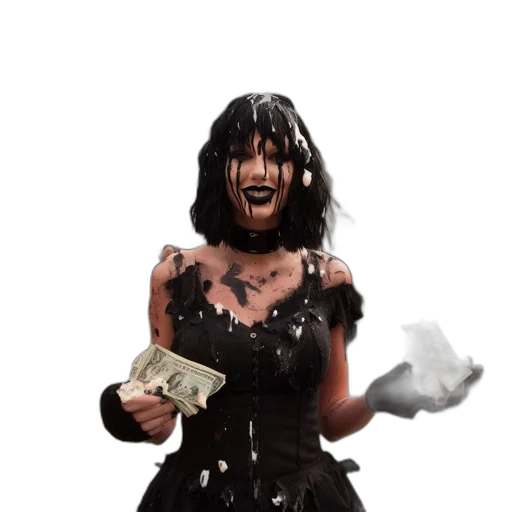 dress, mask, concept art, 3d render transparent PNG cut-out