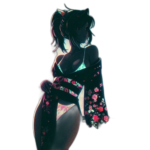 dress, jacket, flower, robot transparent PNG cut-out