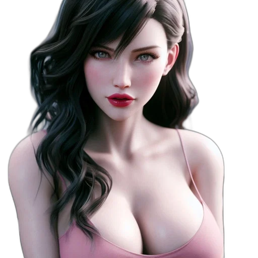 face, dress, jewelry, photorealistic transparent PNG cut-out