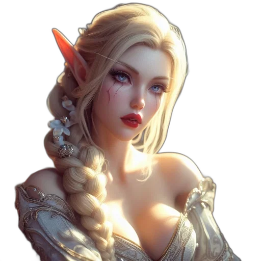 face, dress, staff, dragon transparent PNG cut-out
