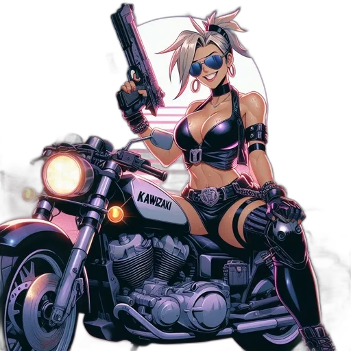 weapon, robot, cyberpunk, concept art transparent PNG cut-out