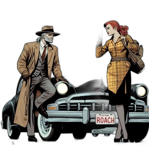 car, jacket, comic book art, concept art transparent PNG cut-out