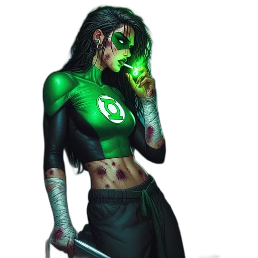 comic book art, concept art, fantasy art, cyberpunk transparent PNG cut-out