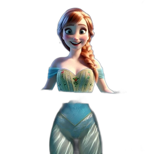 dress, crown, concept art, 3d render transparent PNG cut-out