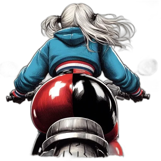 jacket, weapon, hair, comic book art transparent PNG cut-out