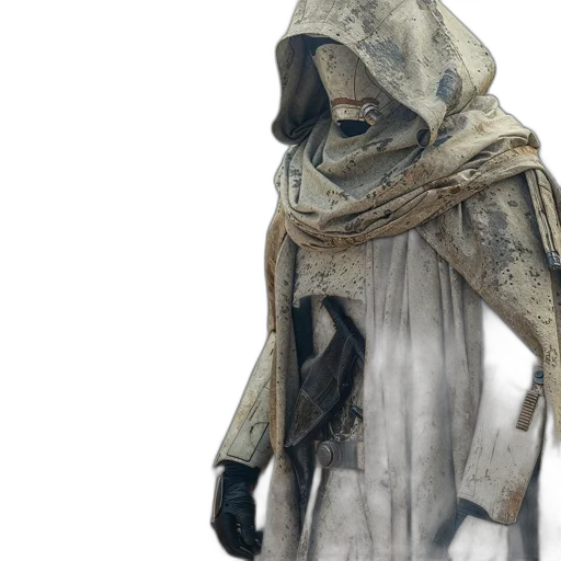 jacket, mask, staff, dress transparent PNG cut-out