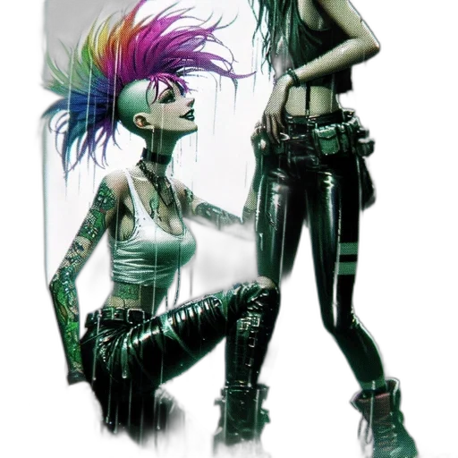 cyberpunk, concept art, comic book art, fantasy art transparent PNG cut-out