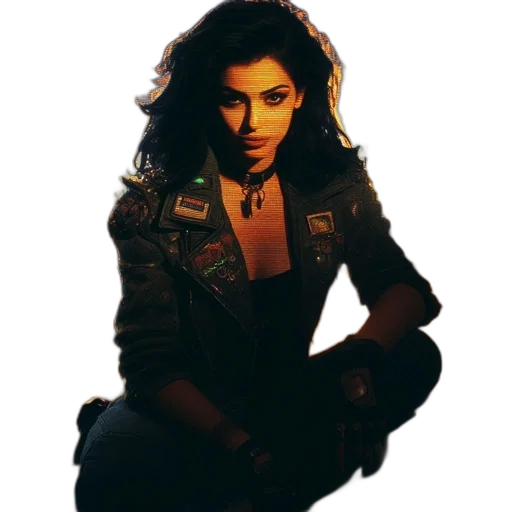 jacket, photorealistic, comic book art, cyberpunk transparent PNG cut-out