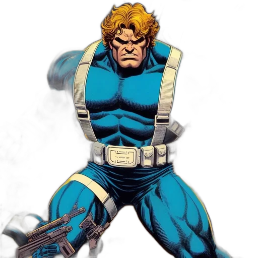 comic book art, concept art, blue, comic transparent PNG cut-out