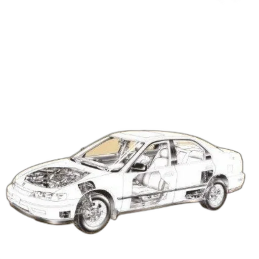 car, weapon, concept art, photorealistic transparent PNG cut-out