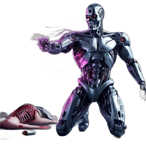 robot, concept art, 3d render, comic book art transparent PNG cut-out