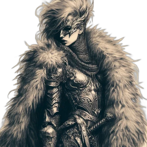 jacket, animal, dragon, sword transparent PNG cut-out