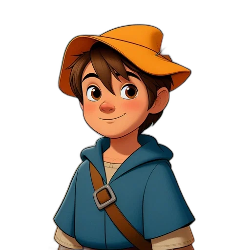 hat, staff, jacket, face transparent PNG cut-out