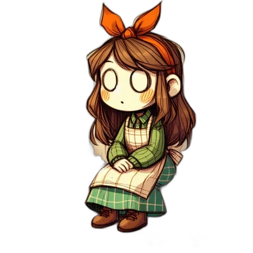 dress, staff, pixel art, cartoon transparent PNG cut-out
