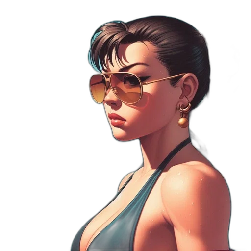 jacket, face, weapon, dress transparent PNG cut-out