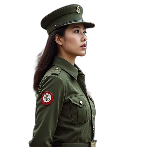 jacket, staff, hat, face transparent PNG cut-out