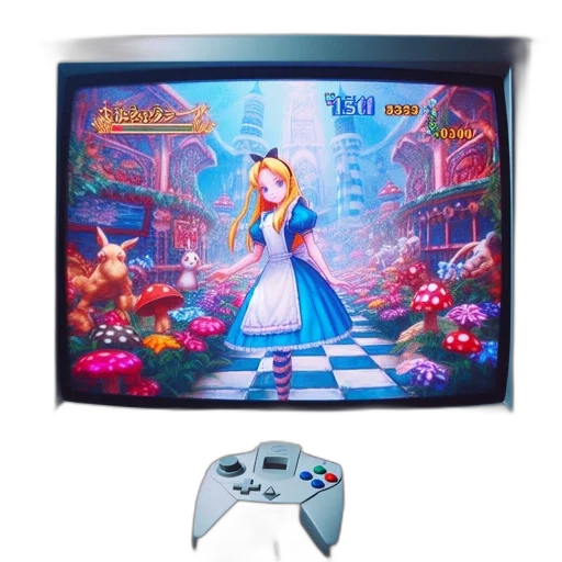 3d render, concept art, pixel art, vintage transparent PNG cut-out