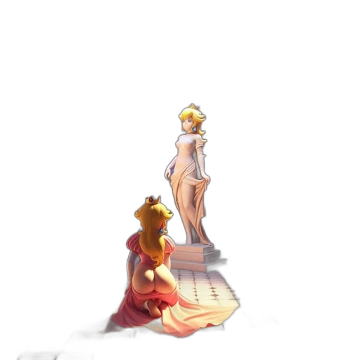 dress, crown, staff, weapon transparent PNG cut-out